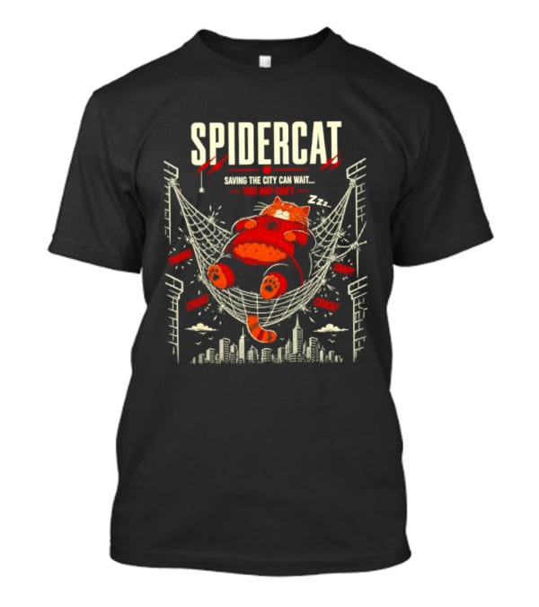 Spidercat Saving The City Can Wait This Nap Can T-Shirt