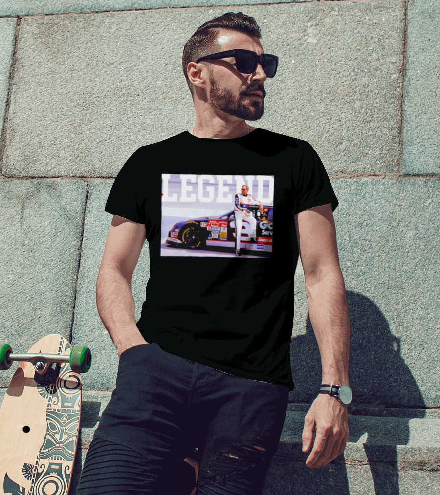 Dale Earnhardt Legend Goodwrench Service Plus Car Racing Image T-Shirt