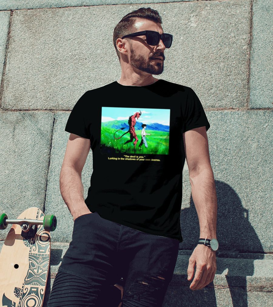 The Devil Is You Lurking In The Shadows Of Your Own Desires Anime Character Scene T-Shirt