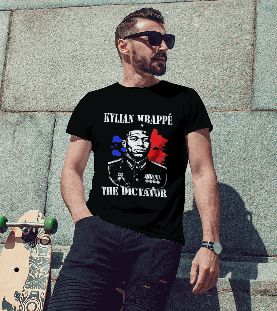 Kylian Mbappé The Dictator Military Uniform Meme Tricolor T-Shirt