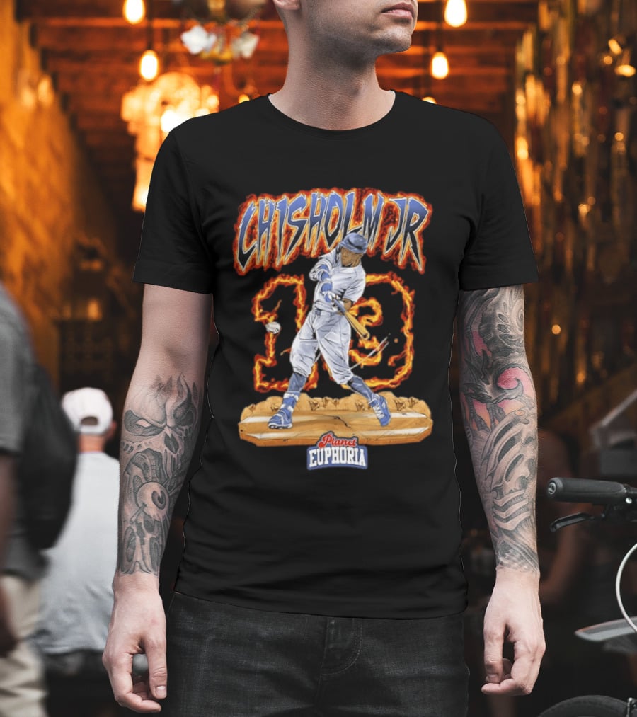 CHISHOLM JR 13 Baseball Swing Planet Euphoria T-Shirt