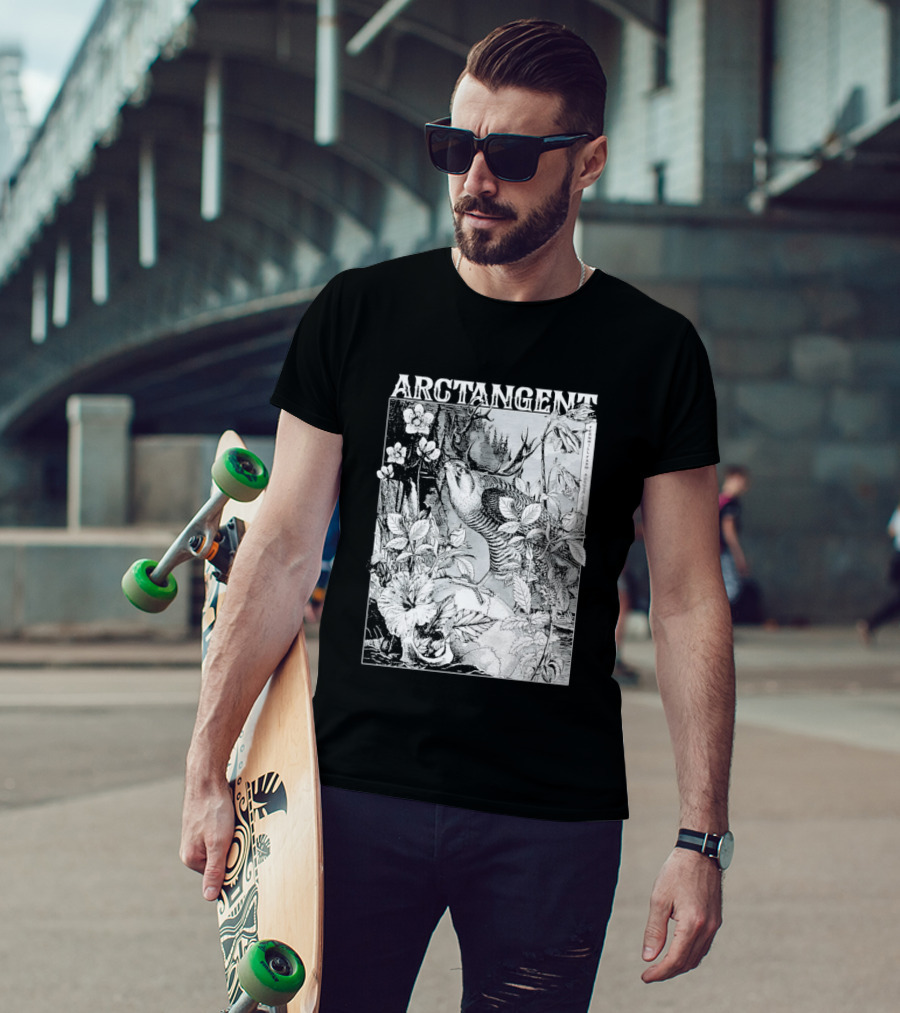 Arctangent Fernhill Farm Festival 2026 Bird Antlers Floral T-Shirt