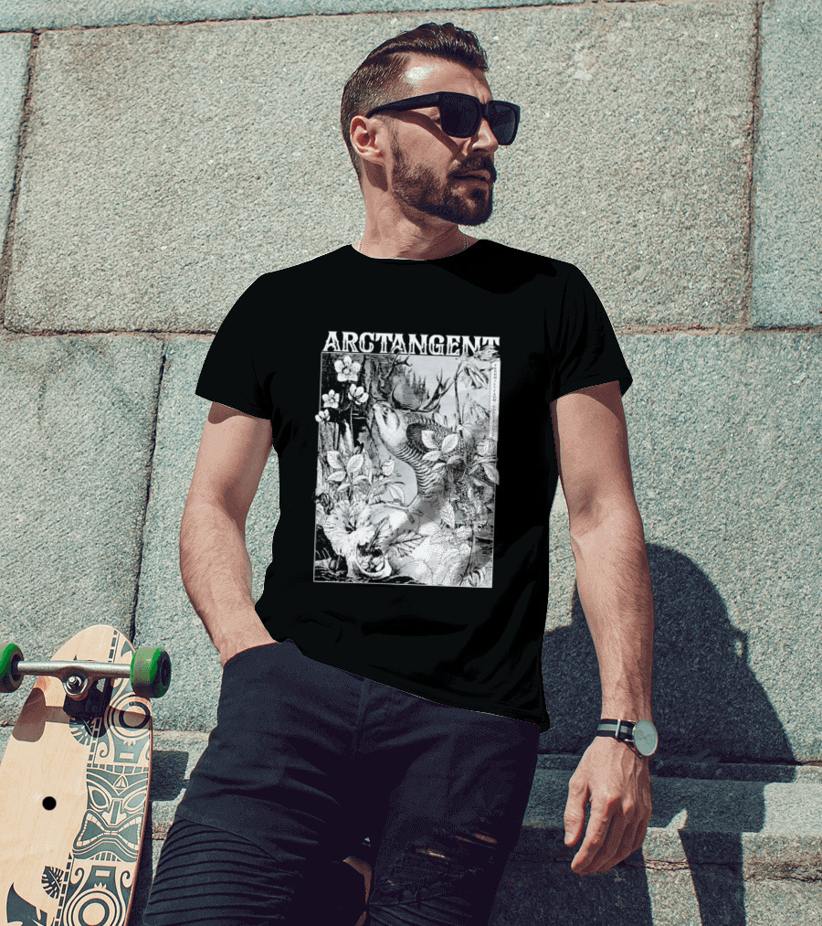 Arctangent Fernhill Farm Festival 2026 Bird Antlers Floral T-Shirt