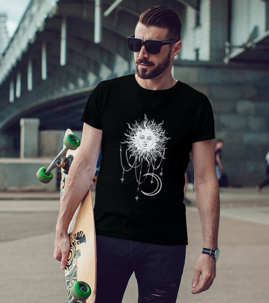 Boho Sun And Moon Celestial Astrology Mystical T-Shirt