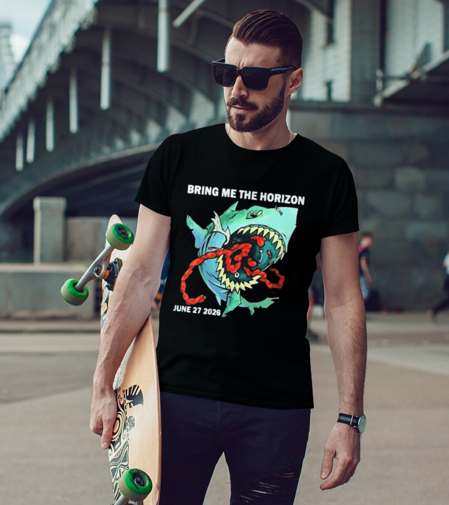 Bring Me The Horizon June 27 2026 Shark Graphic Copenhell Festival European Summer Shows T-Shirt
