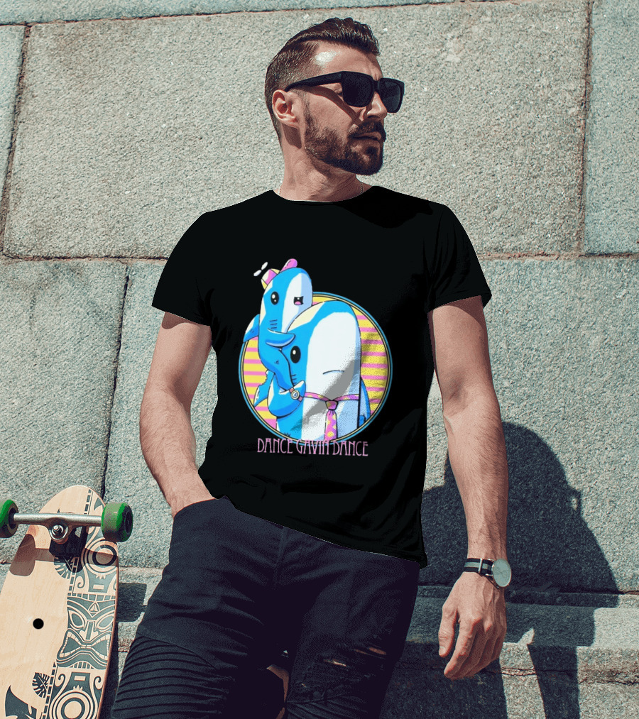 Dance Gavin Dance Shark Dad Cute Cartoon Marine Life Duo T-Shirt