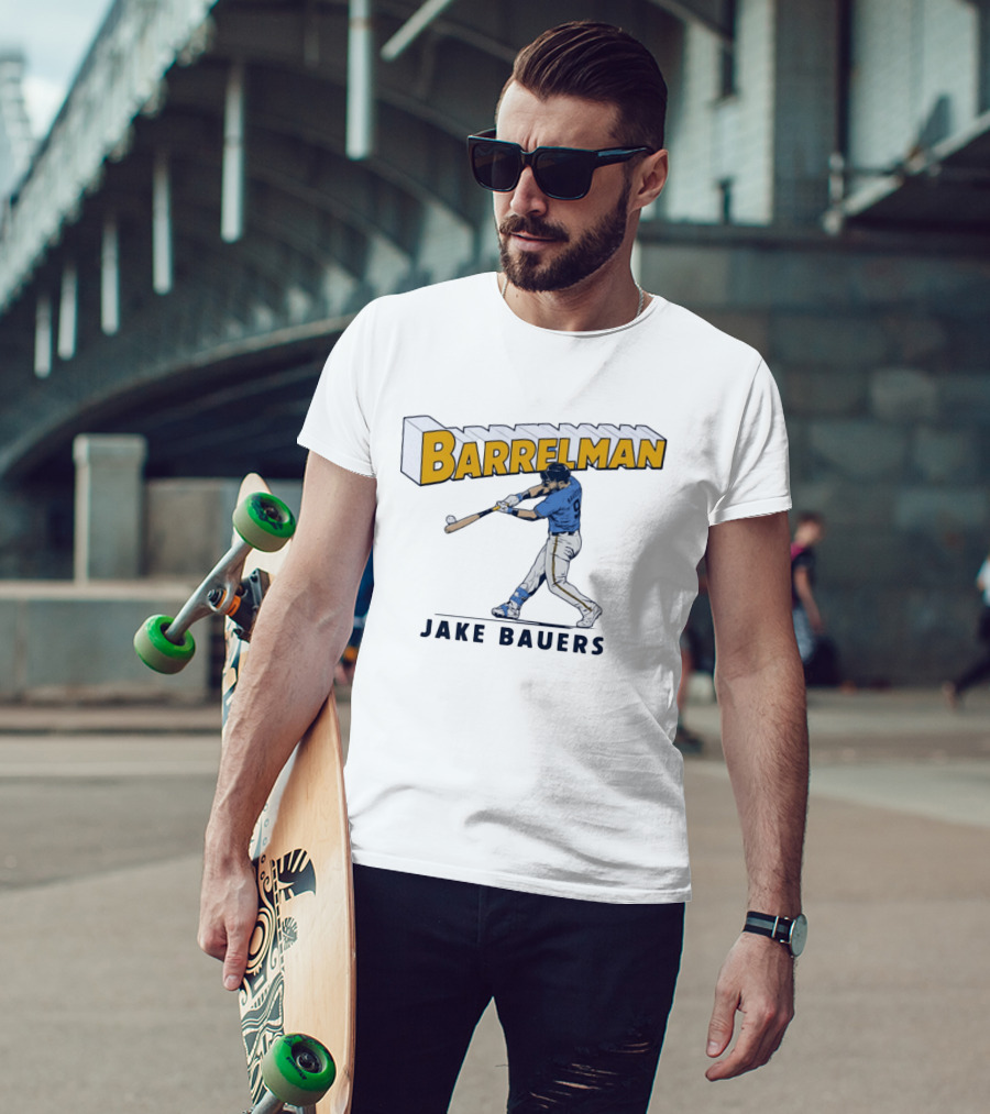 Barrelman Jake Bauers Baseball MLB Player T-Shirt