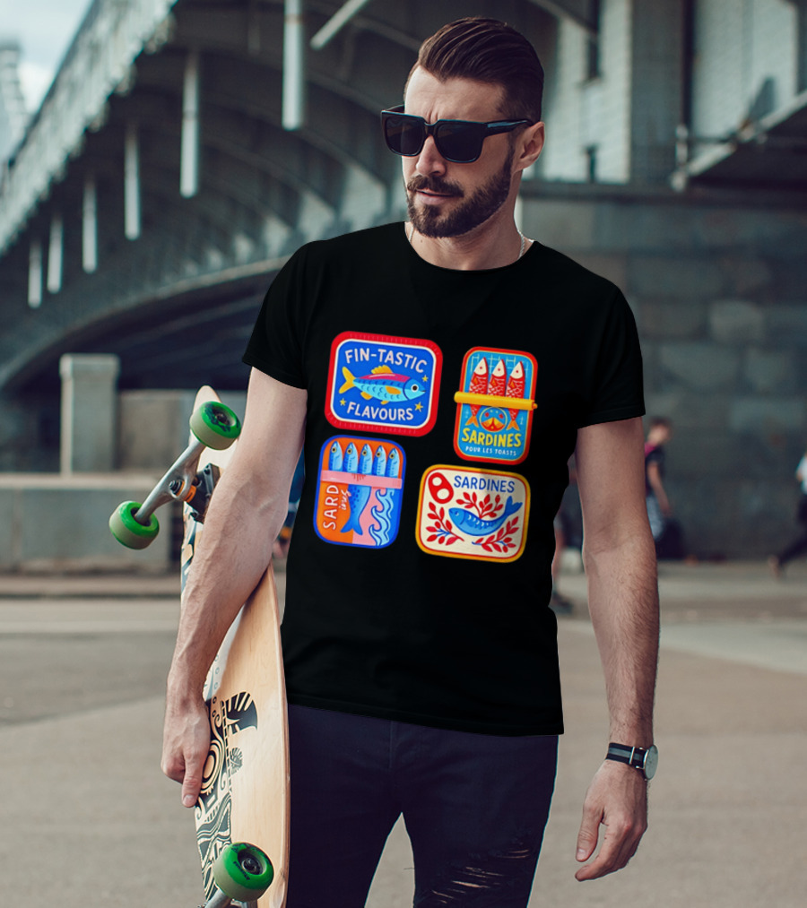 Fin Tastic Flavours Sardines Pour Les Toasts Sardines Sard Under The Sea T-Shirt