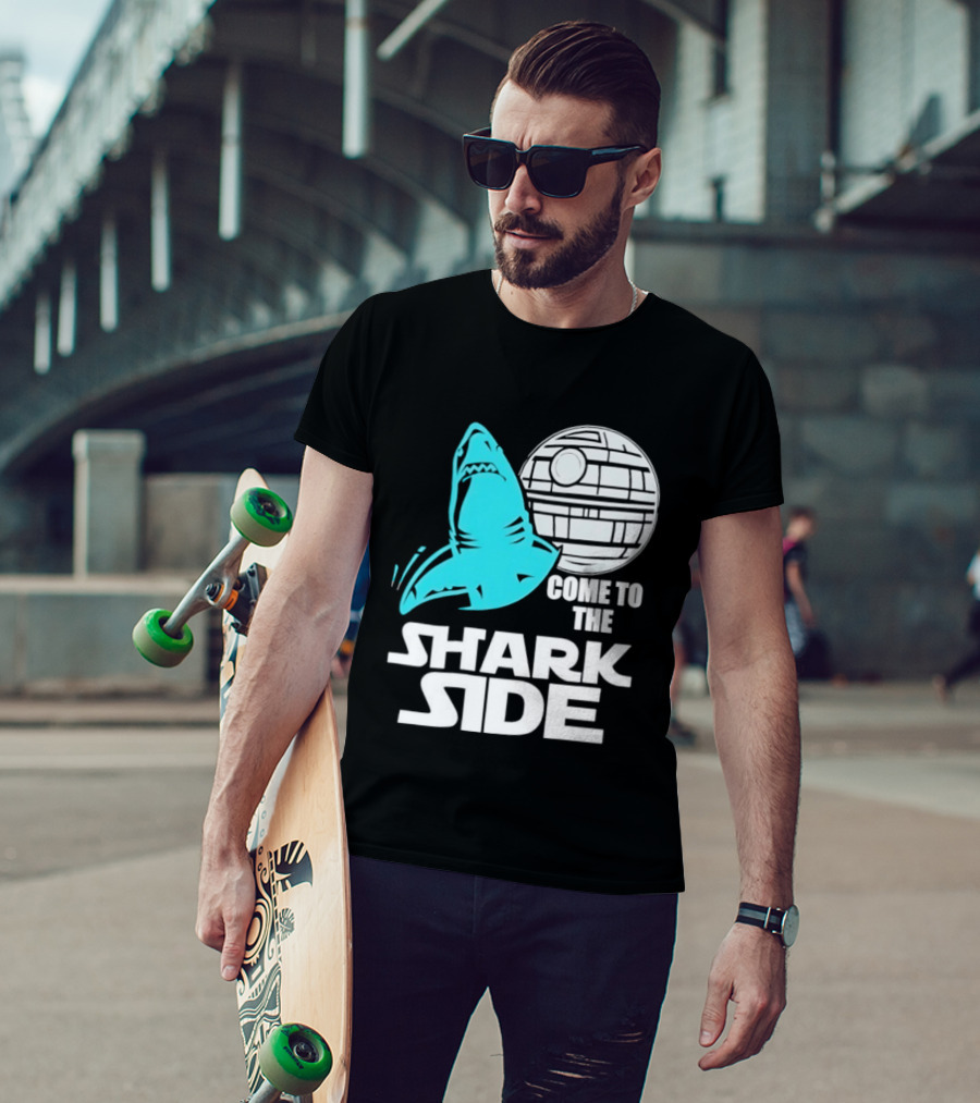 Come To The Shark Side With Death Star T-Shirt