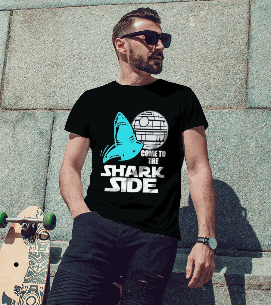 Come To The Shark Side With Death Star T-Shirt