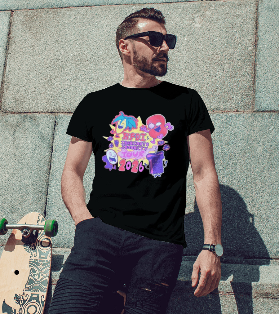 BFDI & Inanimate Insanity Tour 2026 Characters And Fun Adventure T-Shirt