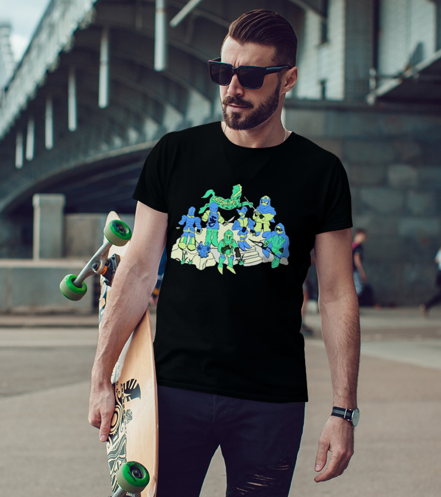Dungeon Animal Fantasy Knight Warriors Group T-Shirt