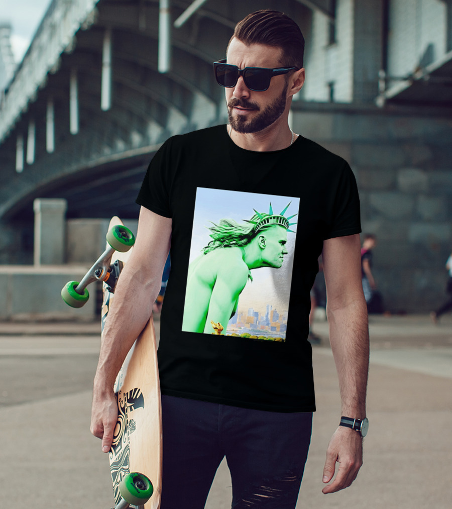 Erling Haaland Liberty Statue Meme T-Shirt