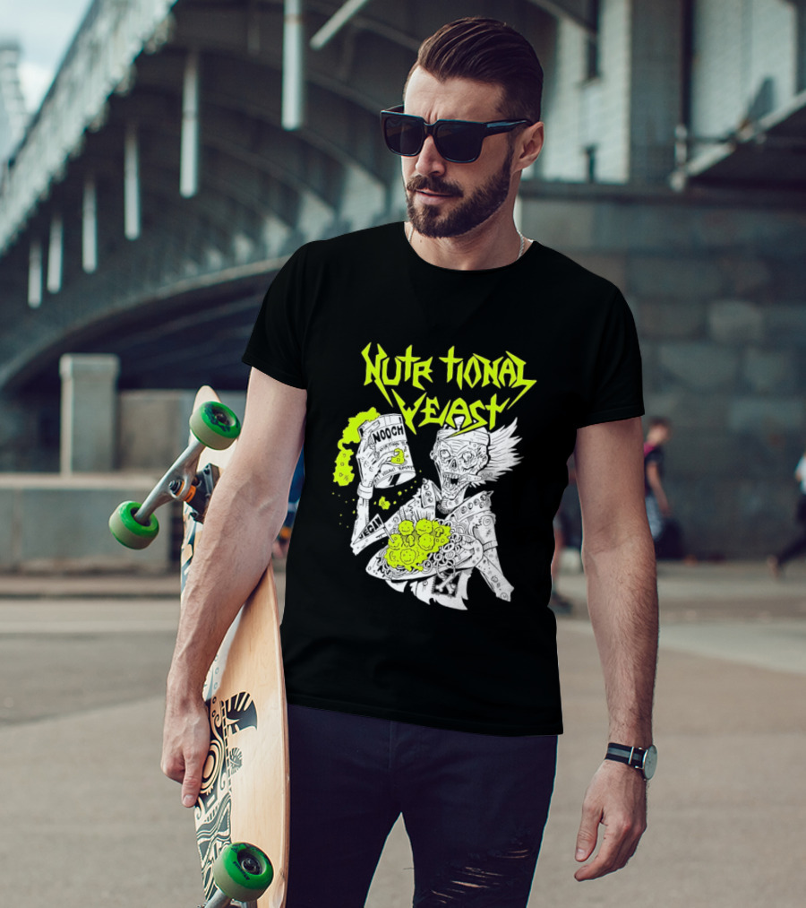 Nutritional Yeast Nooch Vegan Yummy B12 Skeleton T-Shirt