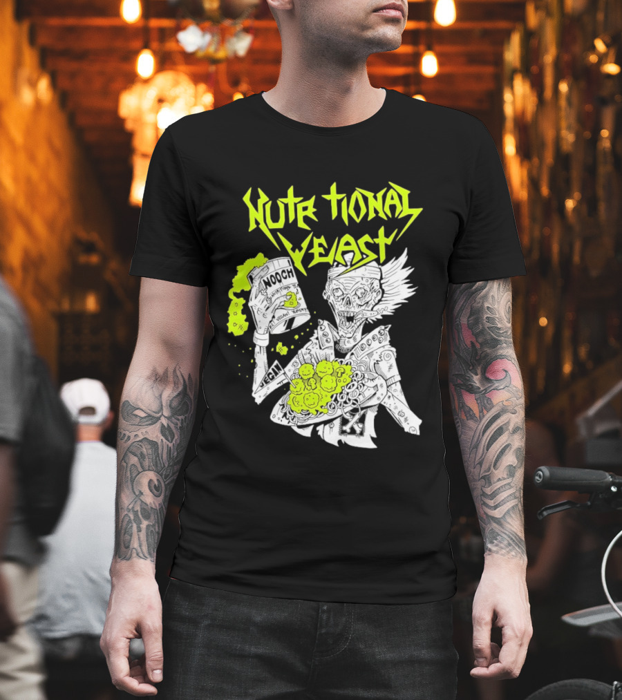 Nutritional Yeast Nooch Vegan Yummy B12 Skeleton T-Shirt