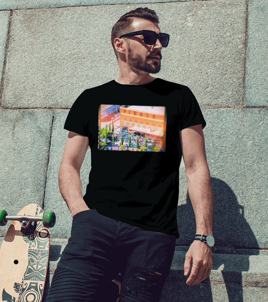 Pirate Life Brewery Port Adelaide Scene With Building And Crowd T-Shirt