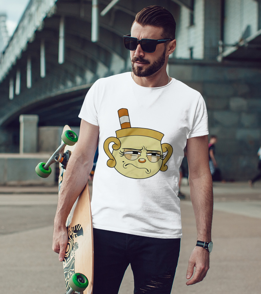 Cuphead Man Grumpy Face T-Shirt