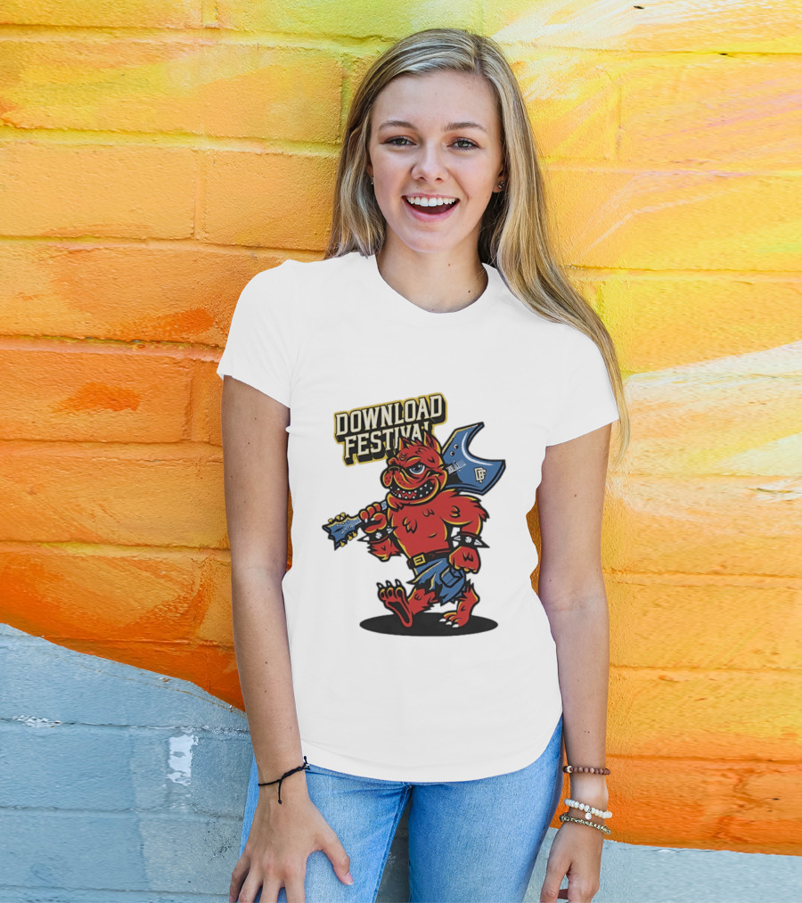 Download Festival Hellhound Character With Guitar T-Shirt