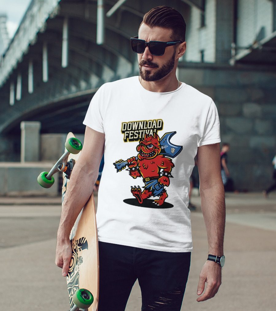 Download Festival Hellhound Character With Guitar T-Shirt
