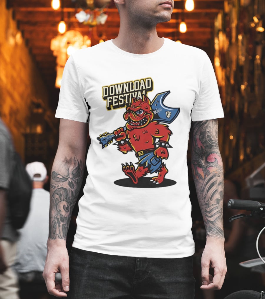Download Festival Hellhound Character With Guitar T-Shirt