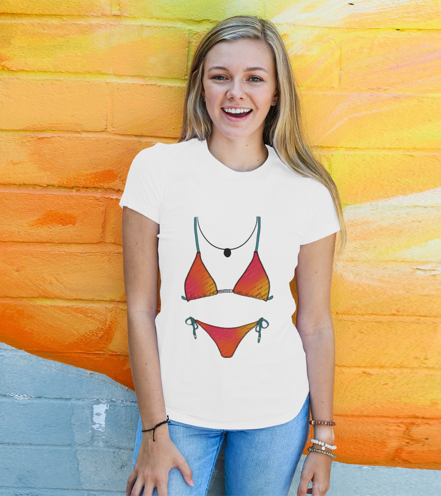 Poppi Bikini Swimsuit Colorful Summer Beachwear T-Shirt