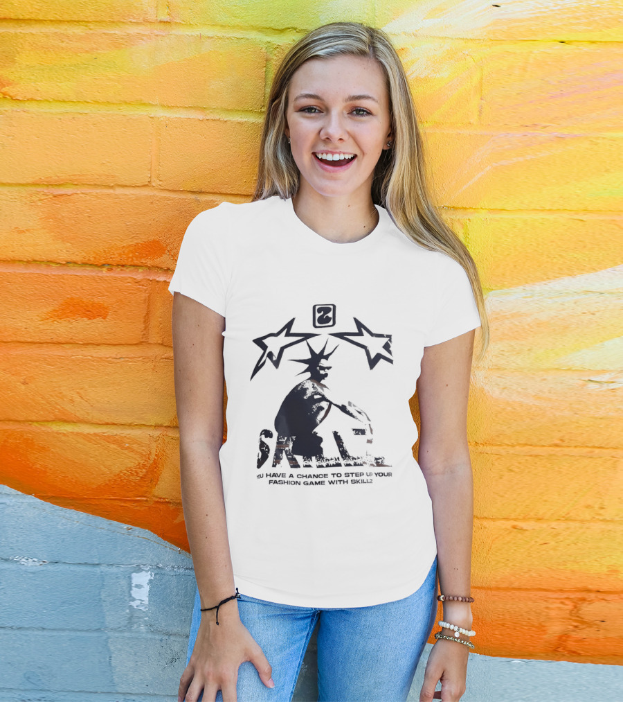 Skillz Fashion Game Streetwear Urban Art Rebel Graffiti Style New York Liberty Basketball T-Shirt