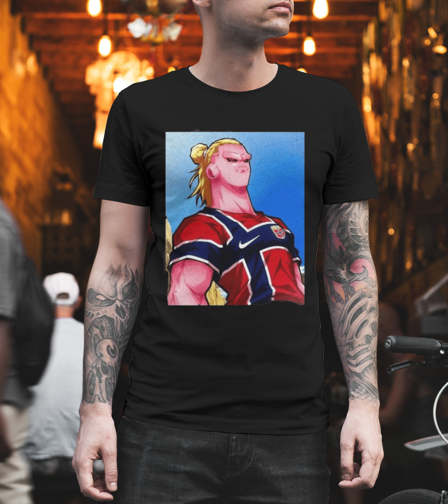 Erling Haaland Majin Buu Norway Dragon Ball Fusion T-Shirt