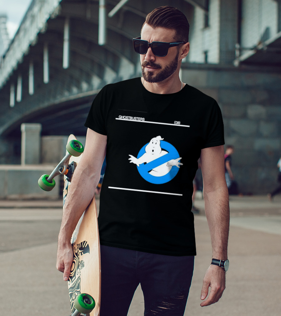 Ghostbusters 80s Movie Classic Blue Ghost Icon GB T-Shirt