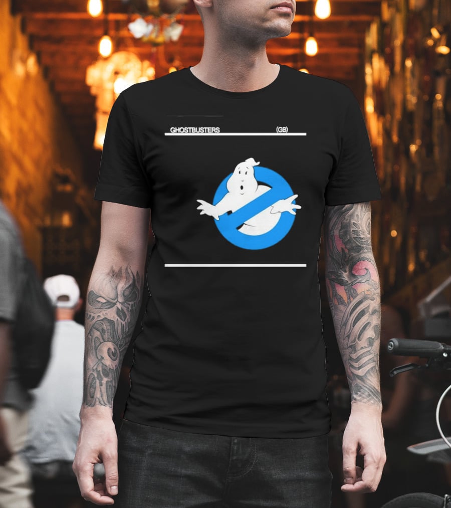 Ghostbusters 80s Movie Classic Blue Ghost Icon GB T-Shirt