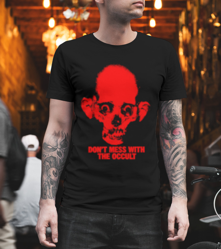 Don't Mess With The Occult Red Skull Horror T-Shirt
