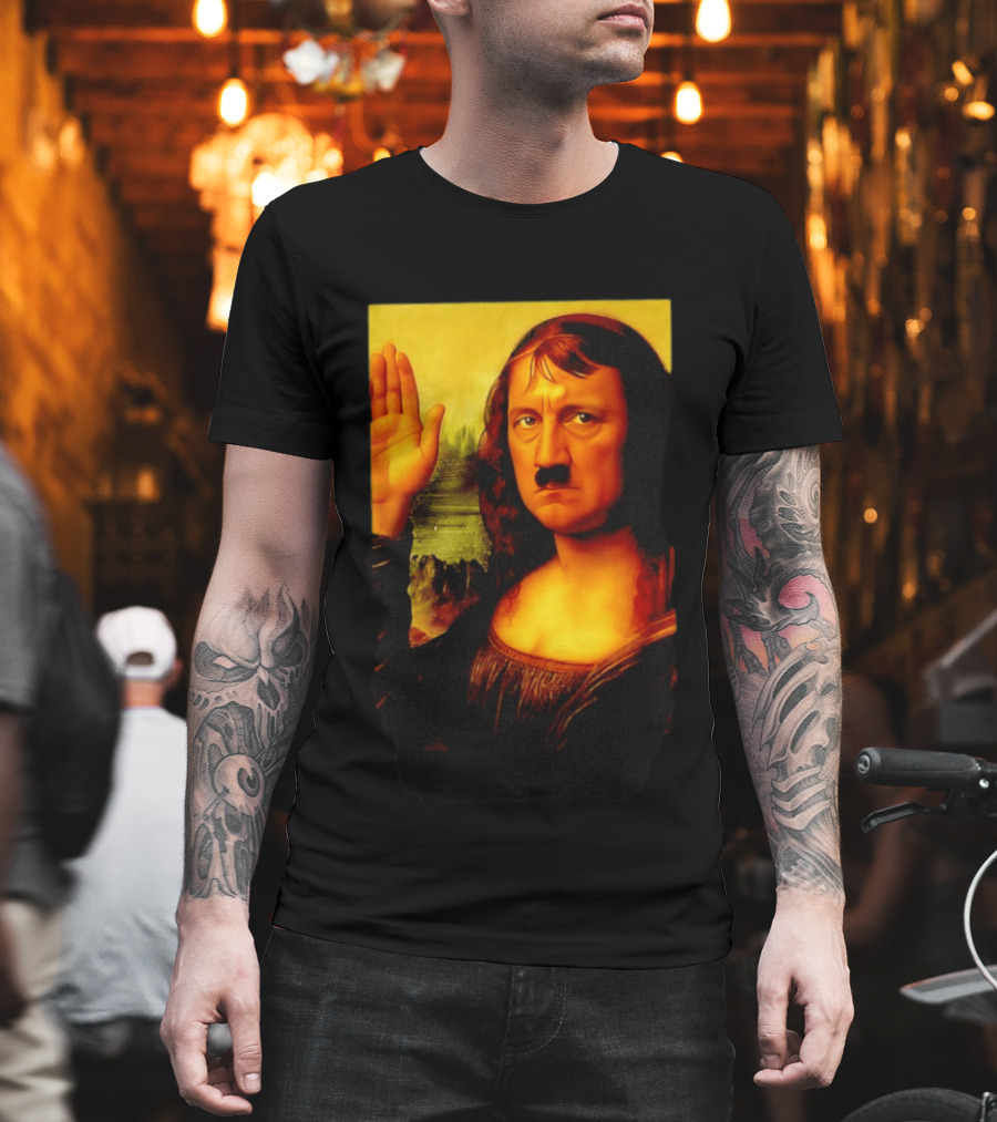 Mona Lisa Hitler Mashup Painting Iconic Fusion T-Shirt