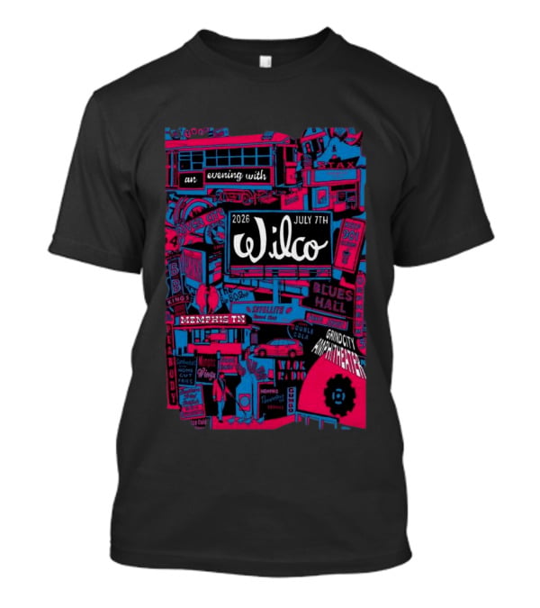 Wilco July 7 2026 Grind City Amphitheater Memphis TN An Evening With Stax Blues River City T-Shirt