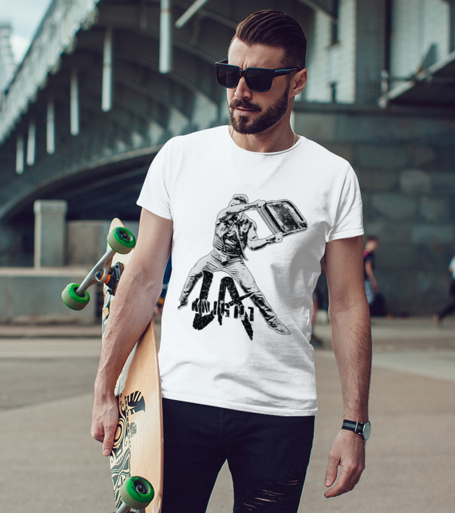 LA Knight Folding Chair Action Pose T-Shirt
