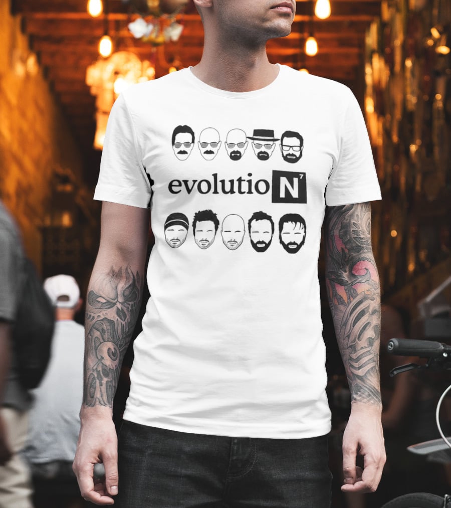Breaking Bad Evolution Character Silhouettes Walter White Jesse Pinkman T-Shirt