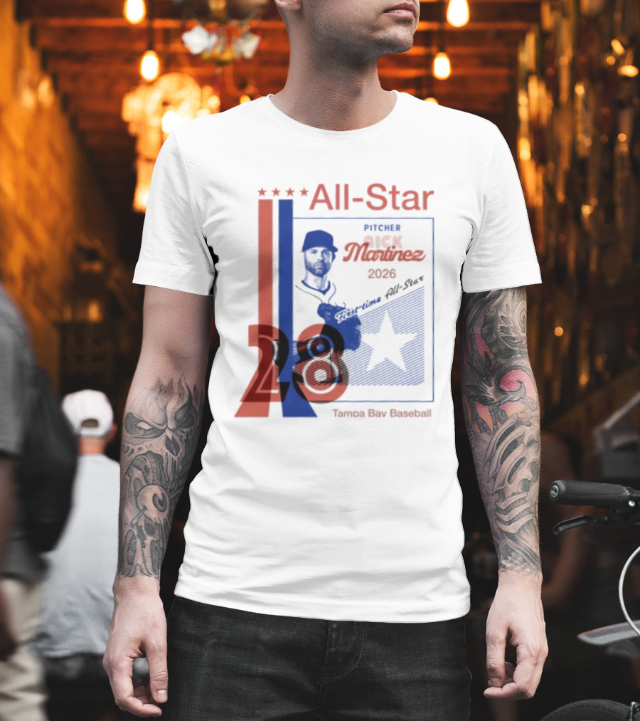 Nick Martinez 2026 All Star Pitcher Tampa Bay Baseball T-Shirt