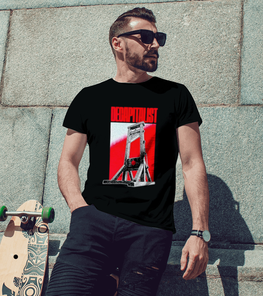 Decapitalist Guillotine Red Anti Capitalism T-Shirt