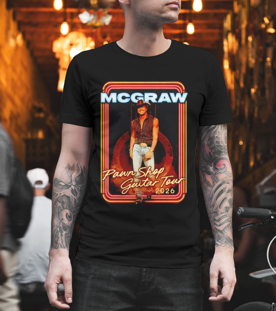 McGraw 2026 Pawn Shop Guitar Tour Country Music T-Shirt