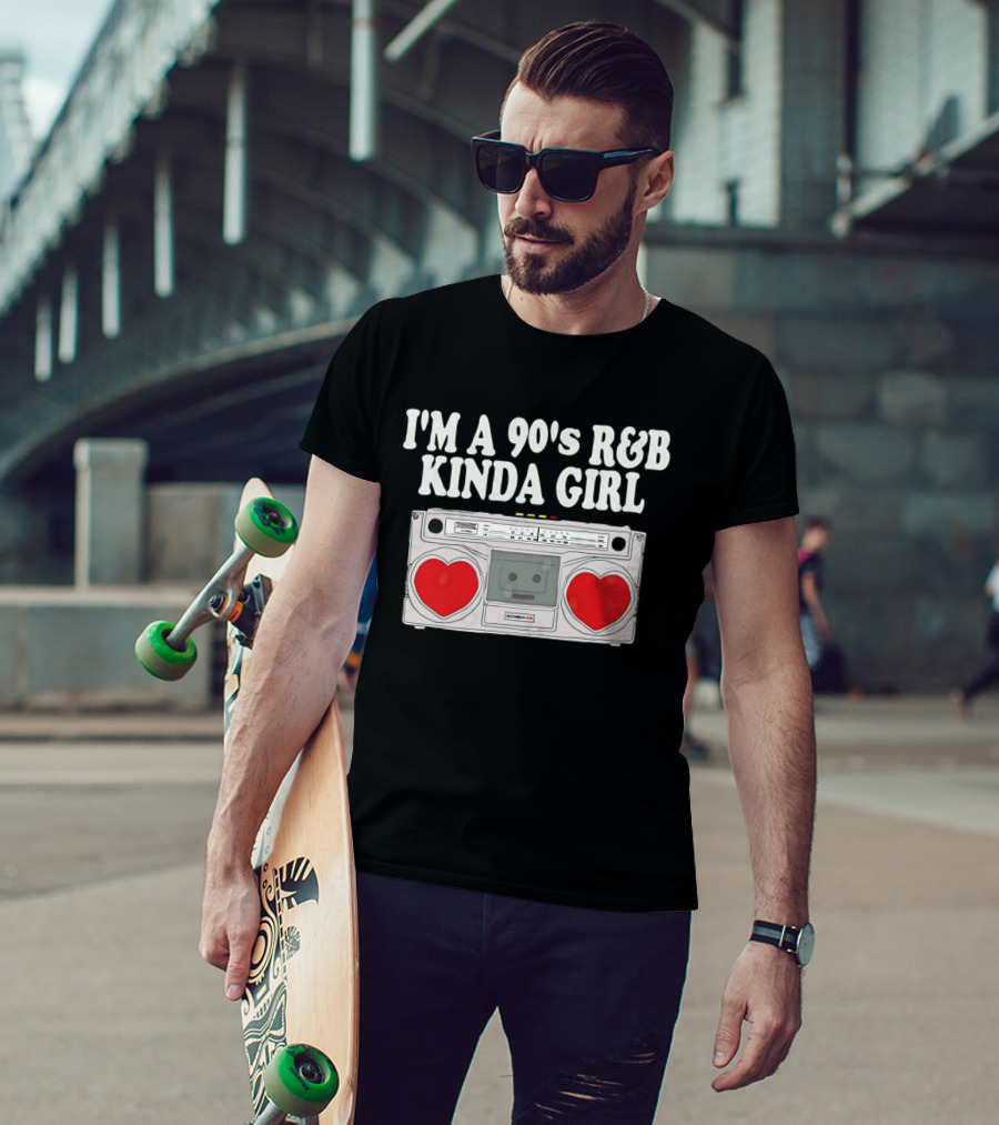 I'm A 90's R&B Kinda Girl Boombox Retro Music Lover T-Shirt