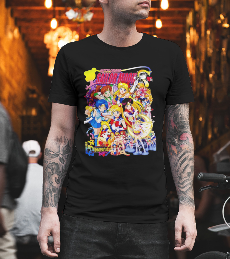 Pretty Soldier Sailor Moon Universal Studios Japan Anime Characters T-Shirt