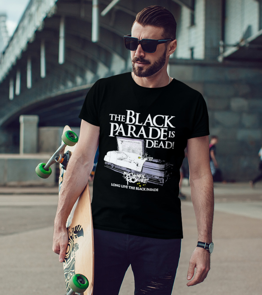The Black Parade Is Dead My Chemical Romance Long Live The Black Parade Coffin Image T-Shirt