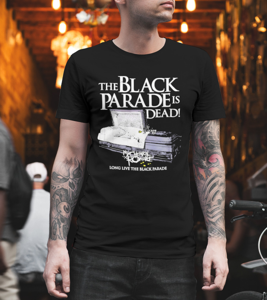 The Black Parade Is Dead My Chemical Romance Long Live The Black Parade Coffin Image T-Shirt