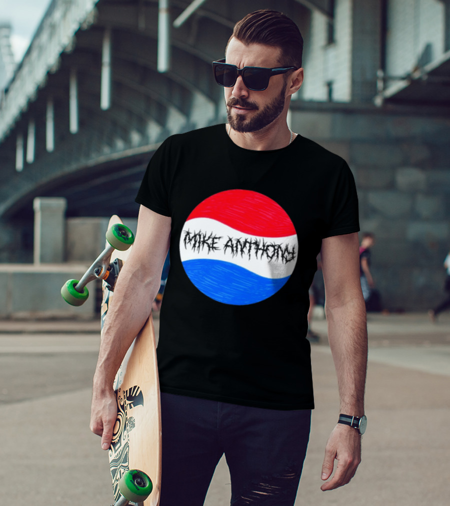 Mike Anthony Pepsi Symbol Bold Text Classic Circle T-Shirt