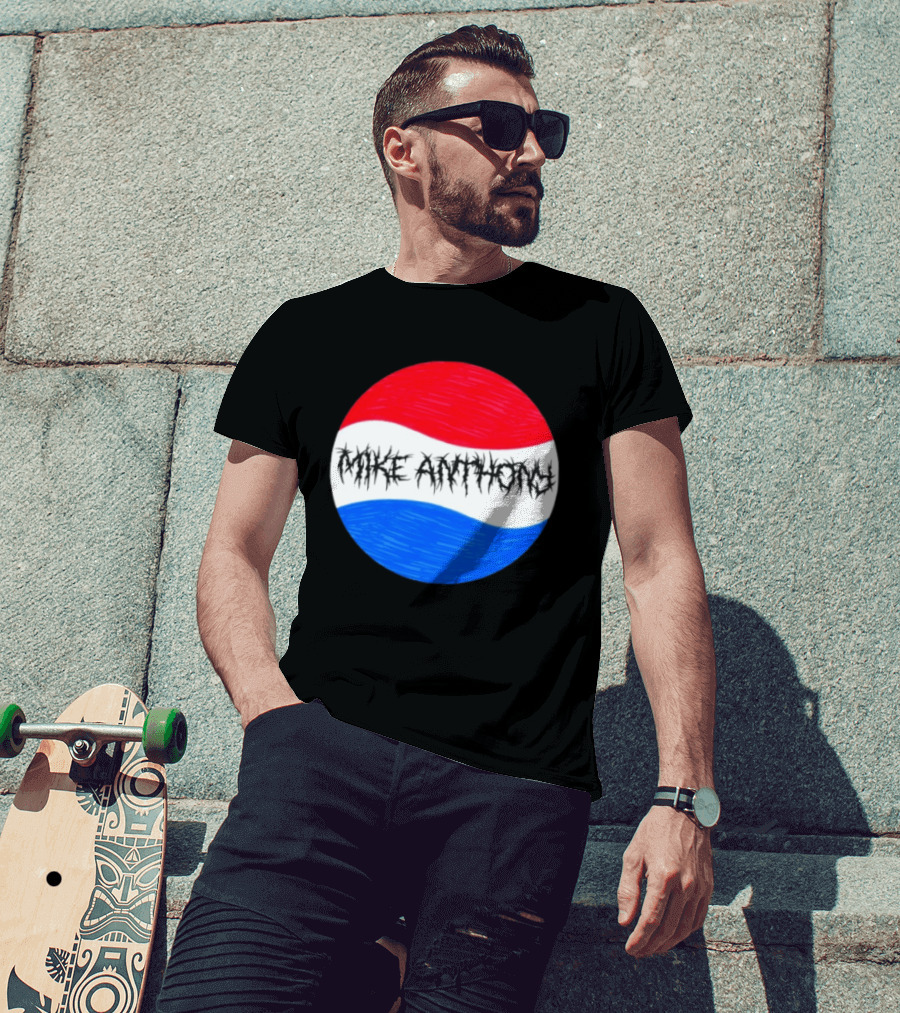 Mike Anthony Pepsi Symbol Bold Text Classic Circle T-Shirt