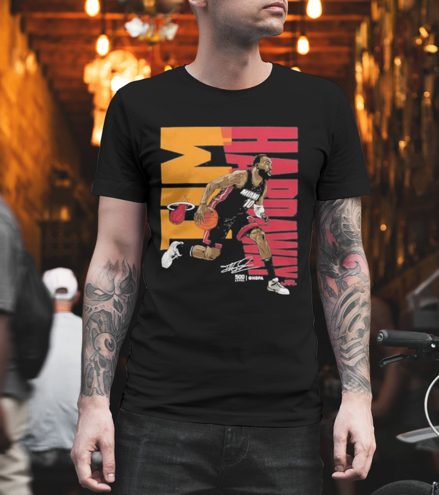 2026 NBA Tim Hardaway Jr Miami Heat Basketball Player Action T-Shirt