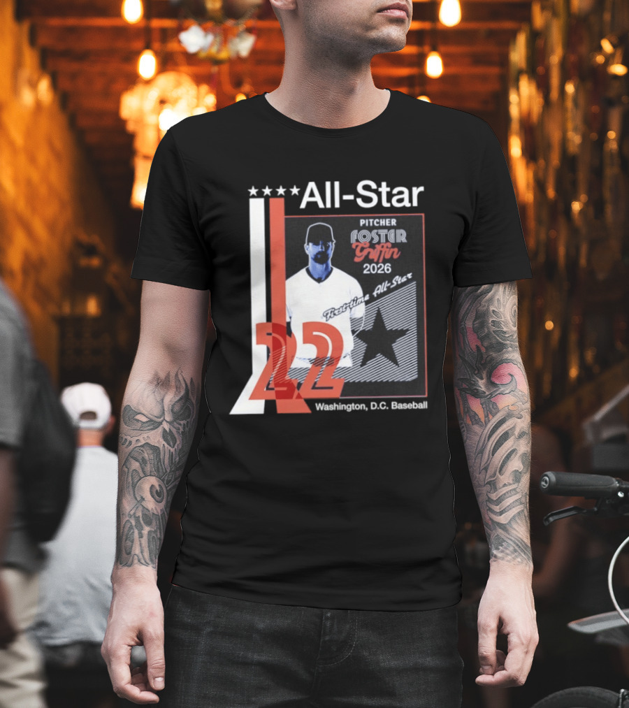 Foster Griffin 2026 First Time All Star Pitcher Washington D.C. Baseball 22 T-Shirt