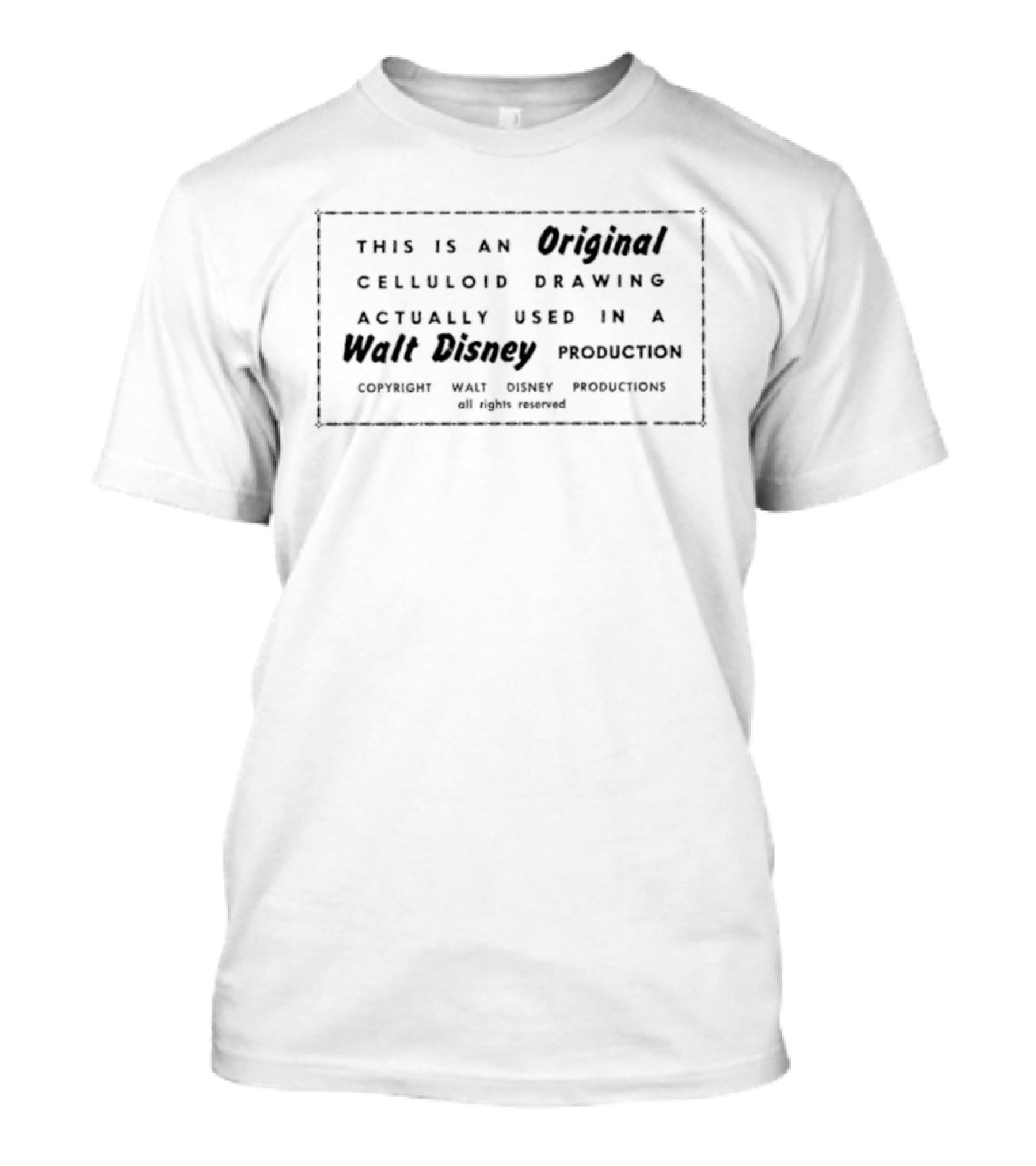 Original Celluloid Drawing Walt Disney Production Vintage Authenticity T-Shirt