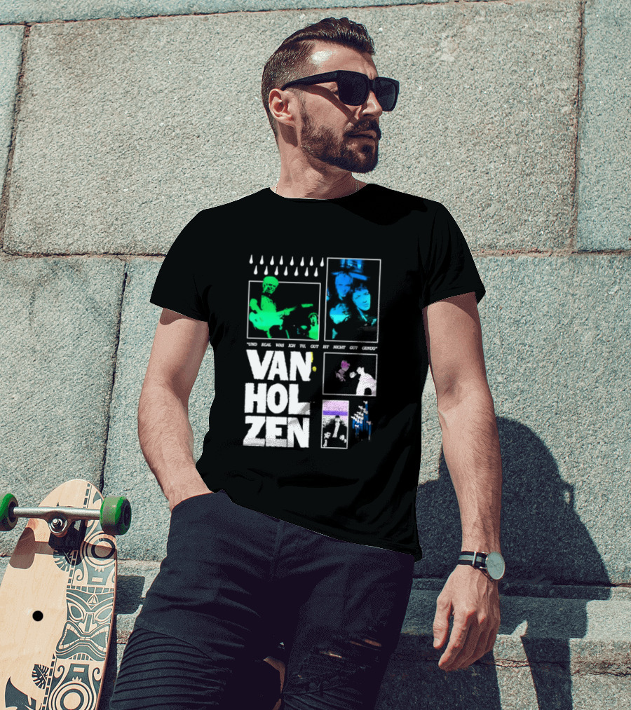 Van Holzen Und Egal Was Ich Tu Gut Ist Nicht Gut Genug Raindrops Color Blocks T-Shirt