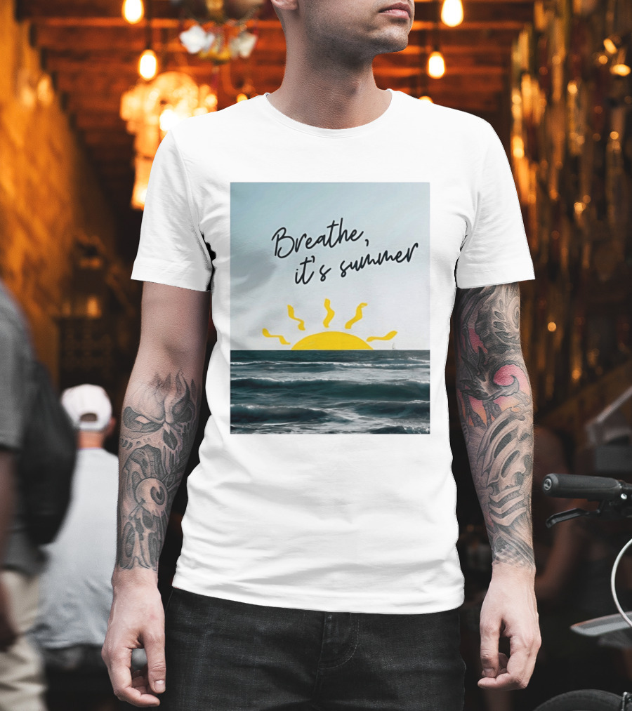 Breathe It's Summer Sun Ocean Scenery T-Shirt