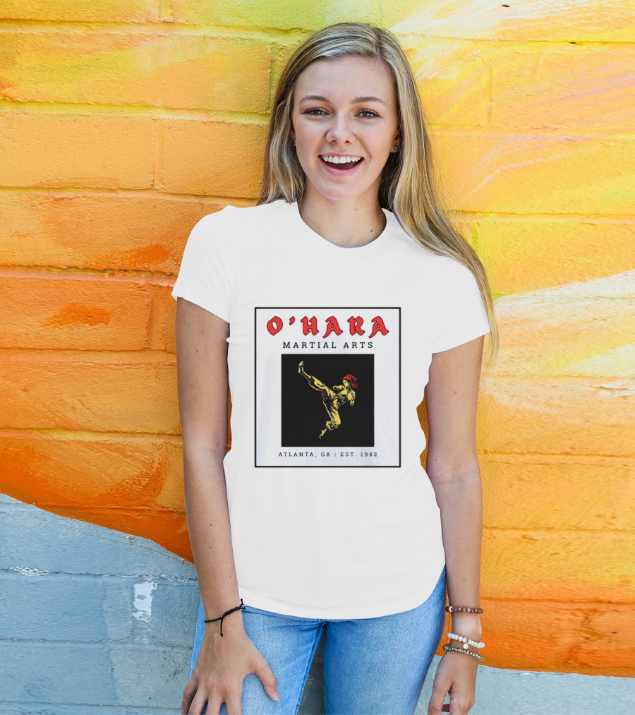 O'Hara Martial Arts Atlanta GA Est 1982 Karate Martial Artist Kick T-Shirt