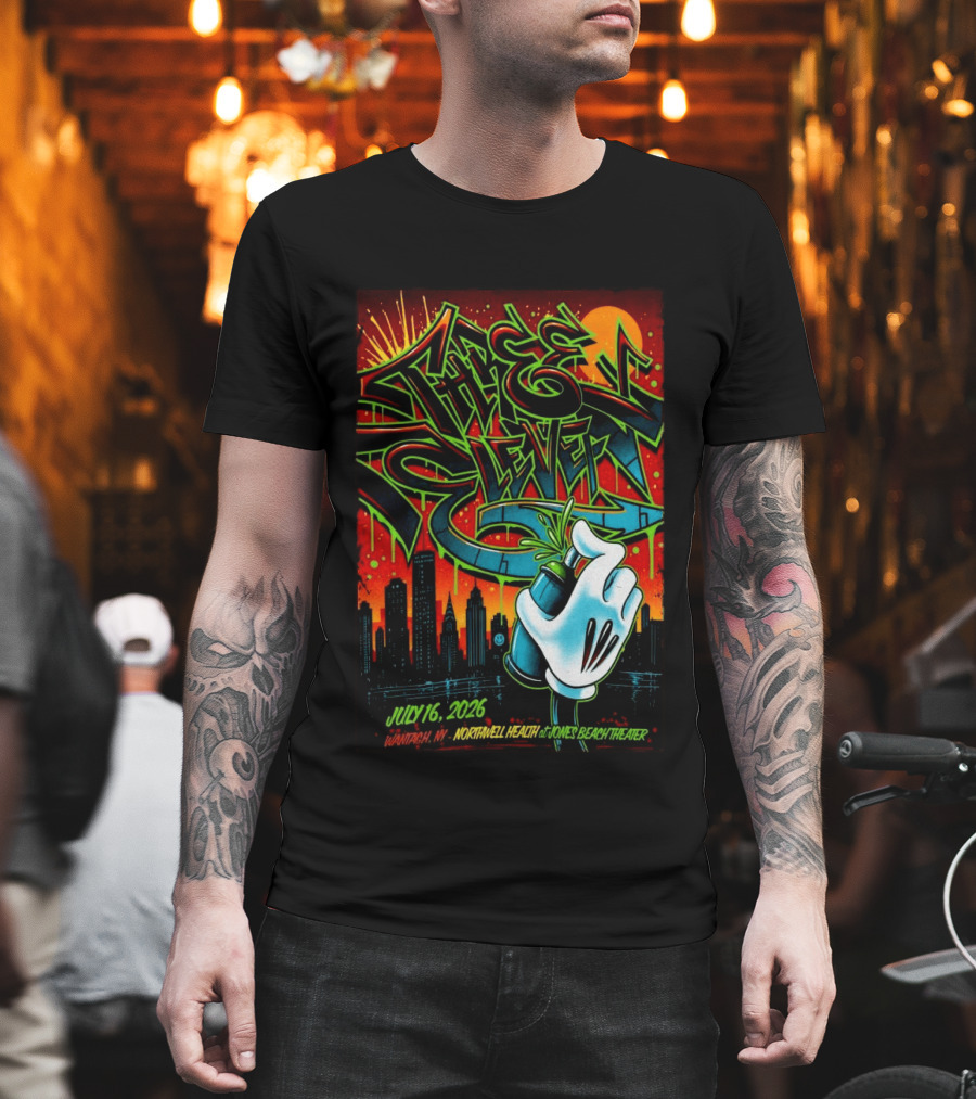 311 July 16 2026 Wantagh NY Northwell Health Jones Beach Theater Skyline Graffiti Hand Spray Can T-Shirt